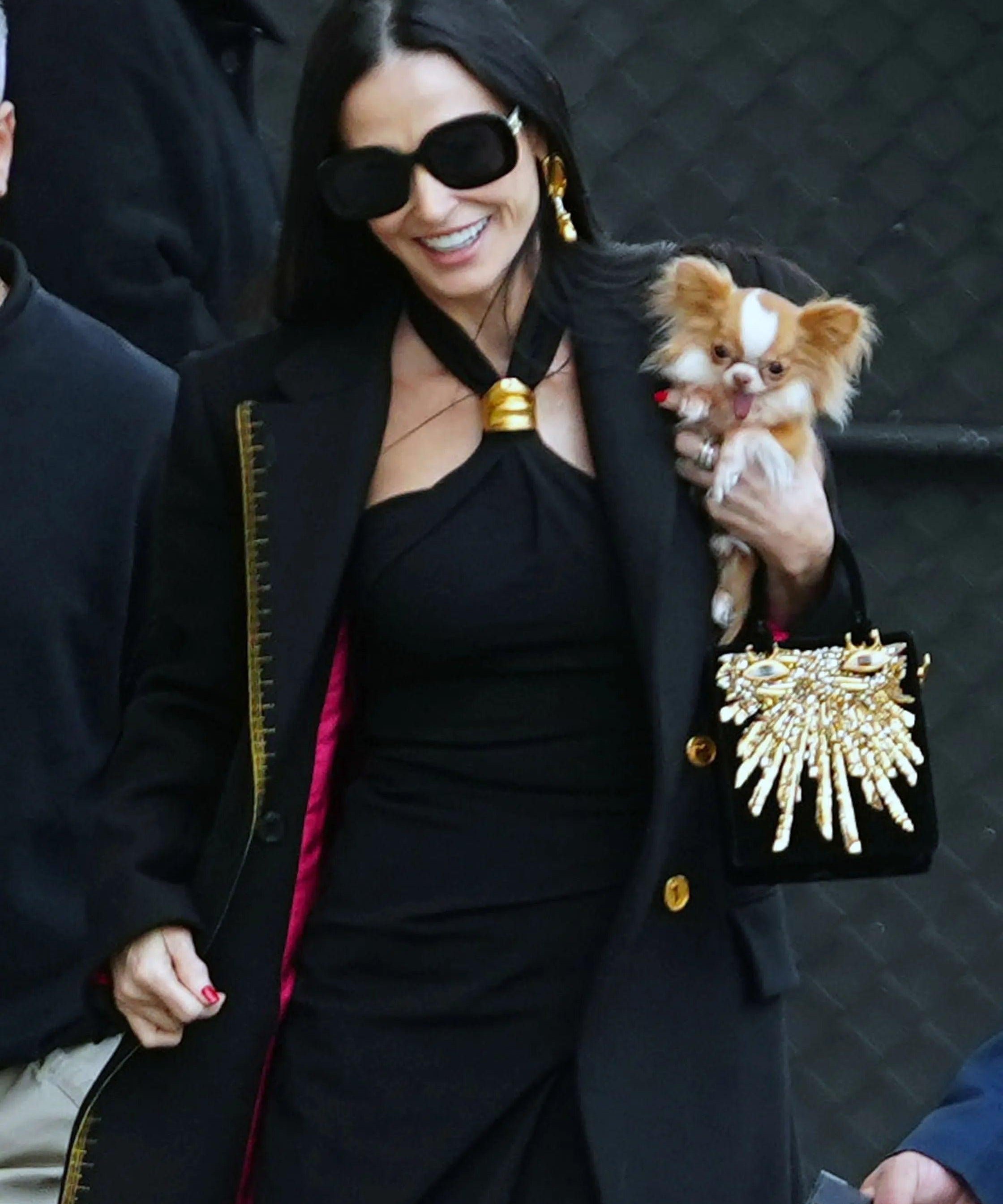 Demi Moore’s Chic Pilaf Dog Bag: A Stylish Statement