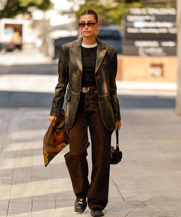 How I Styled Brown Suede Shoes With Jeans, Hailey Bieber Style 👢👖 - Arrisco