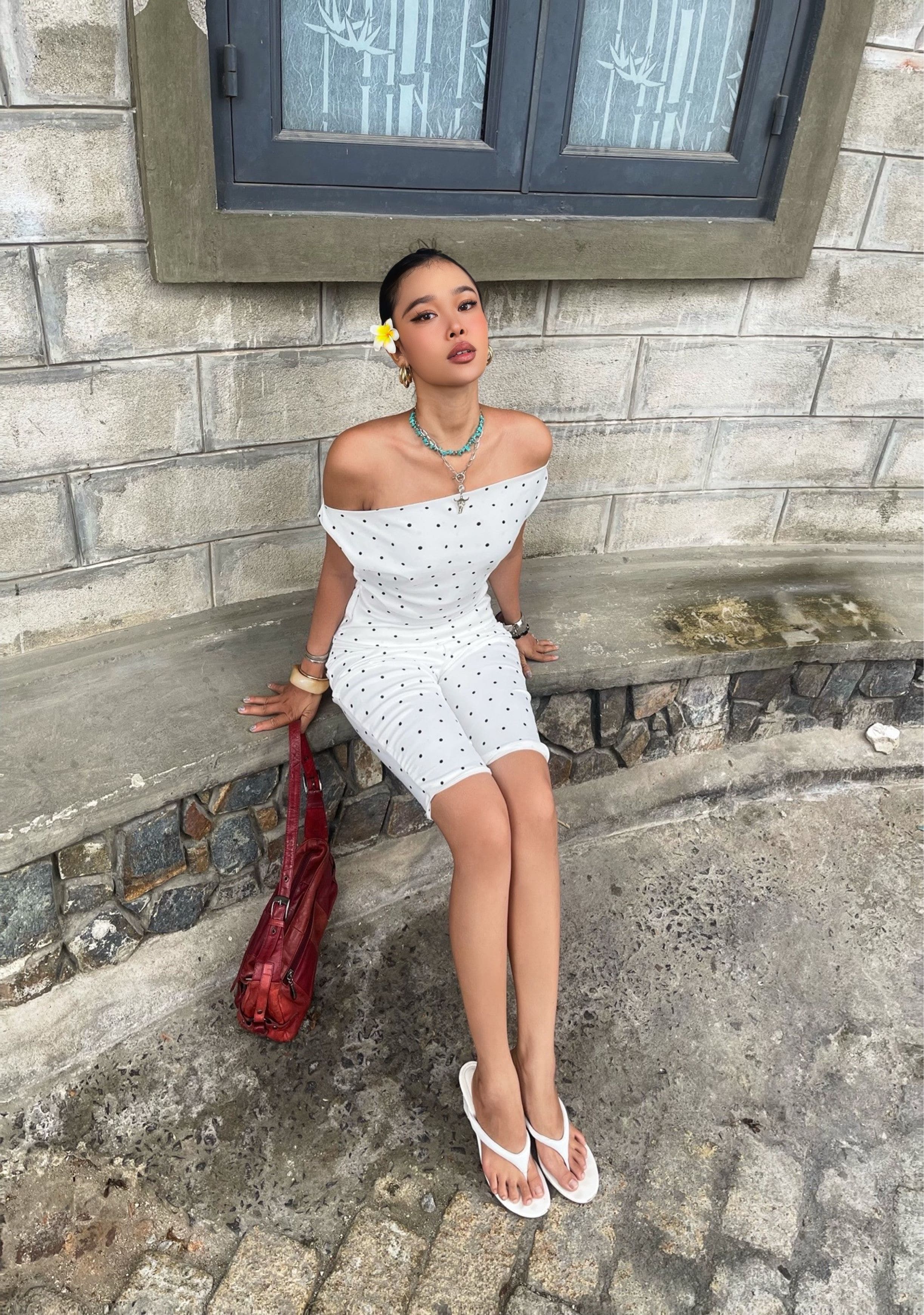 Clara Polka Dot Satin Set