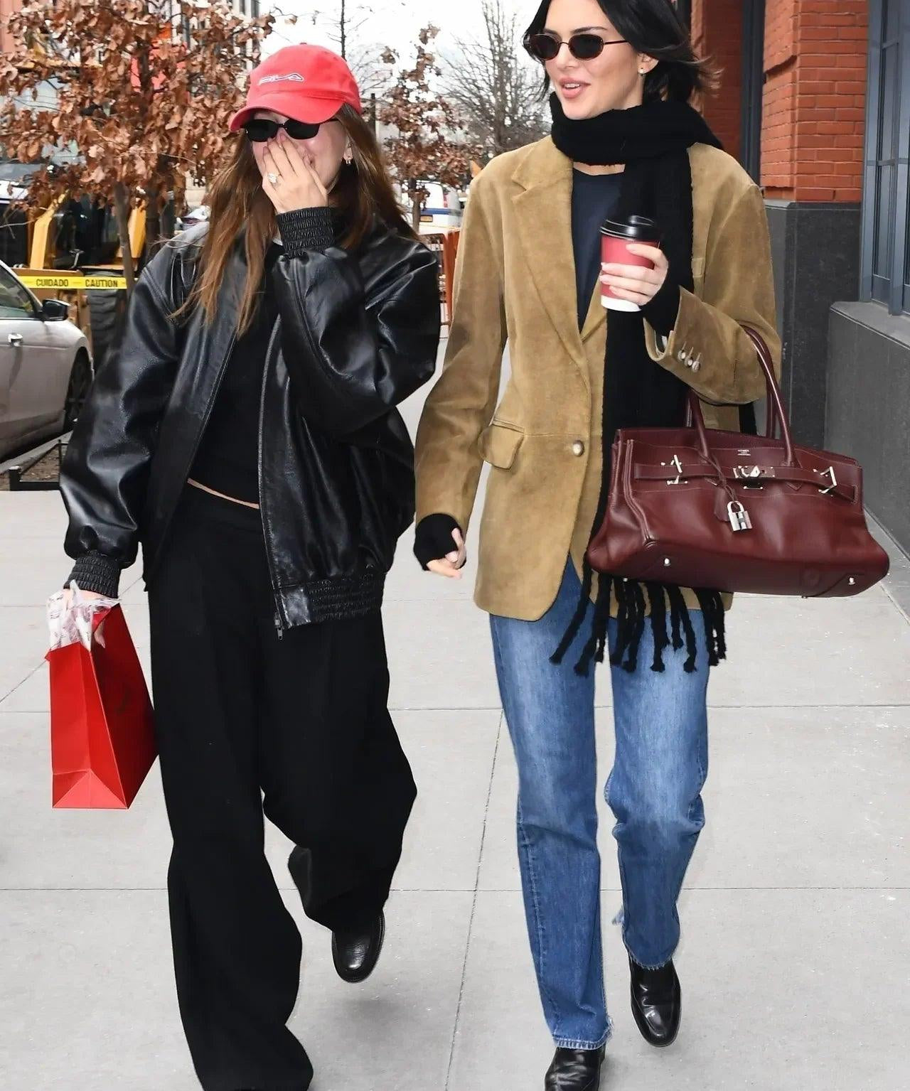 Kendall Jenner & Hailey Bieber Elevate Black Tops with Effortless Style