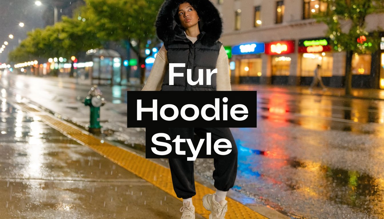 Styling Your Vest with Fur Hoodie