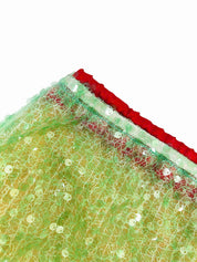 Lily Sequin Midi Skirt in Green