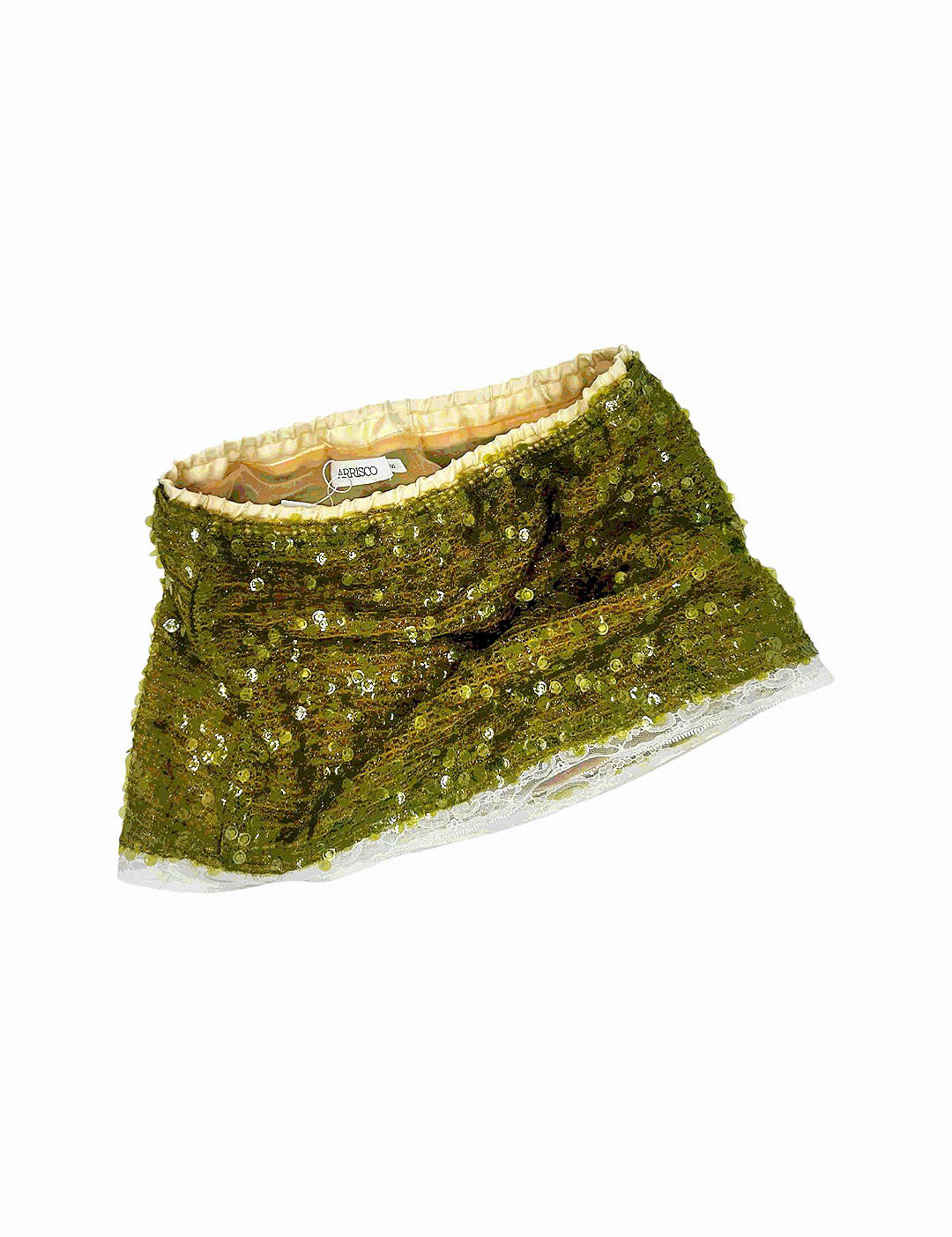 Margaux Sequin Mini Skirt in Green