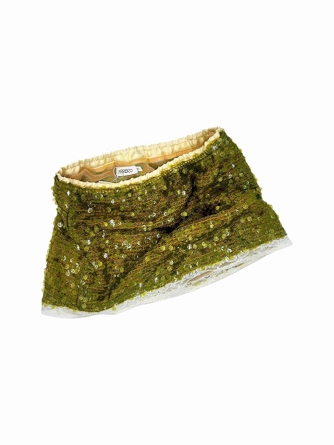 Margaux Sequin Mini Skirt in Green