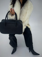 Mishka Large Leather Bag with Double Top Handles - Arrisco