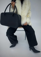 Mishka Large Leather Bag with Double Top Handles - Arrisco