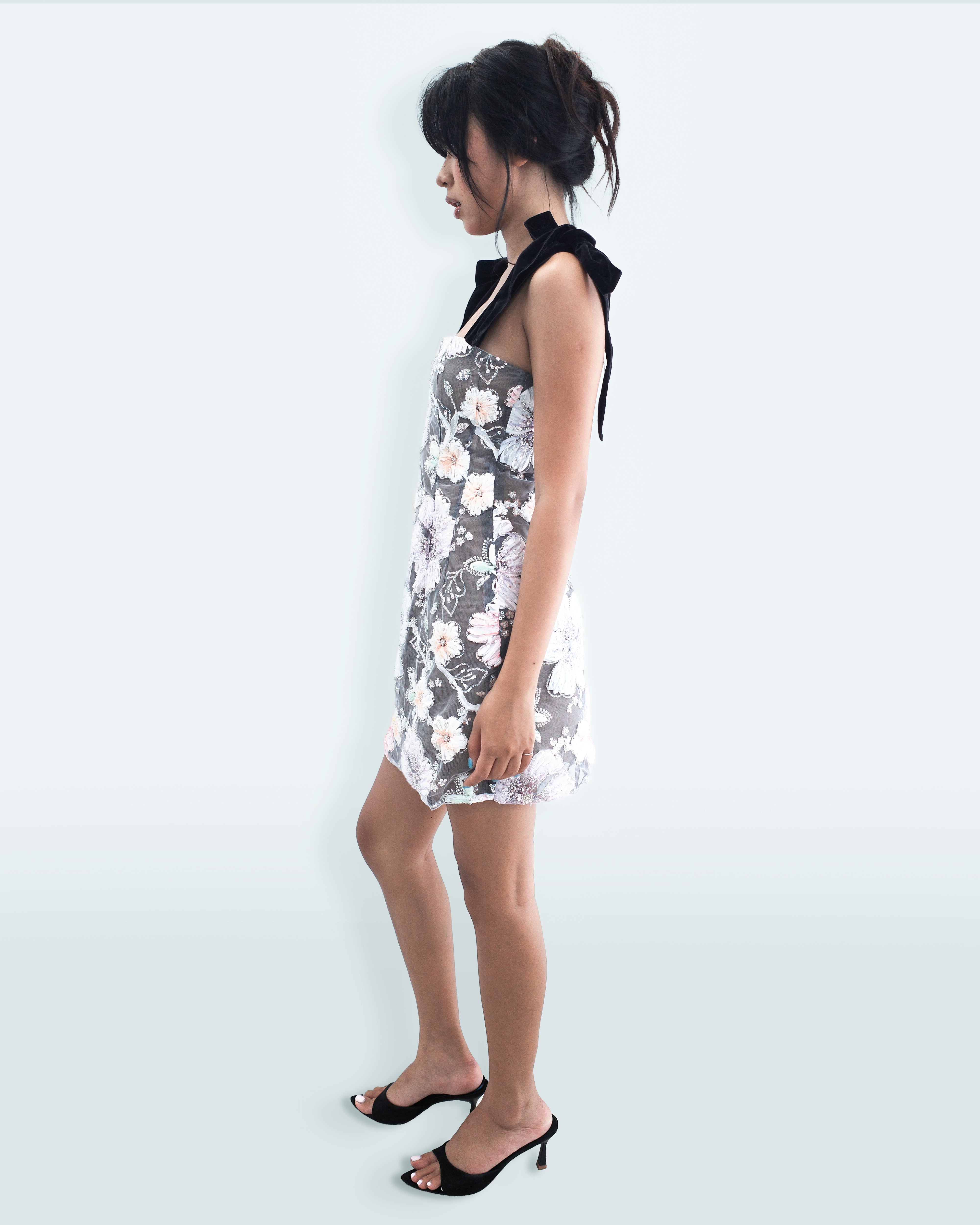 Ceci Sequin Floral Dress