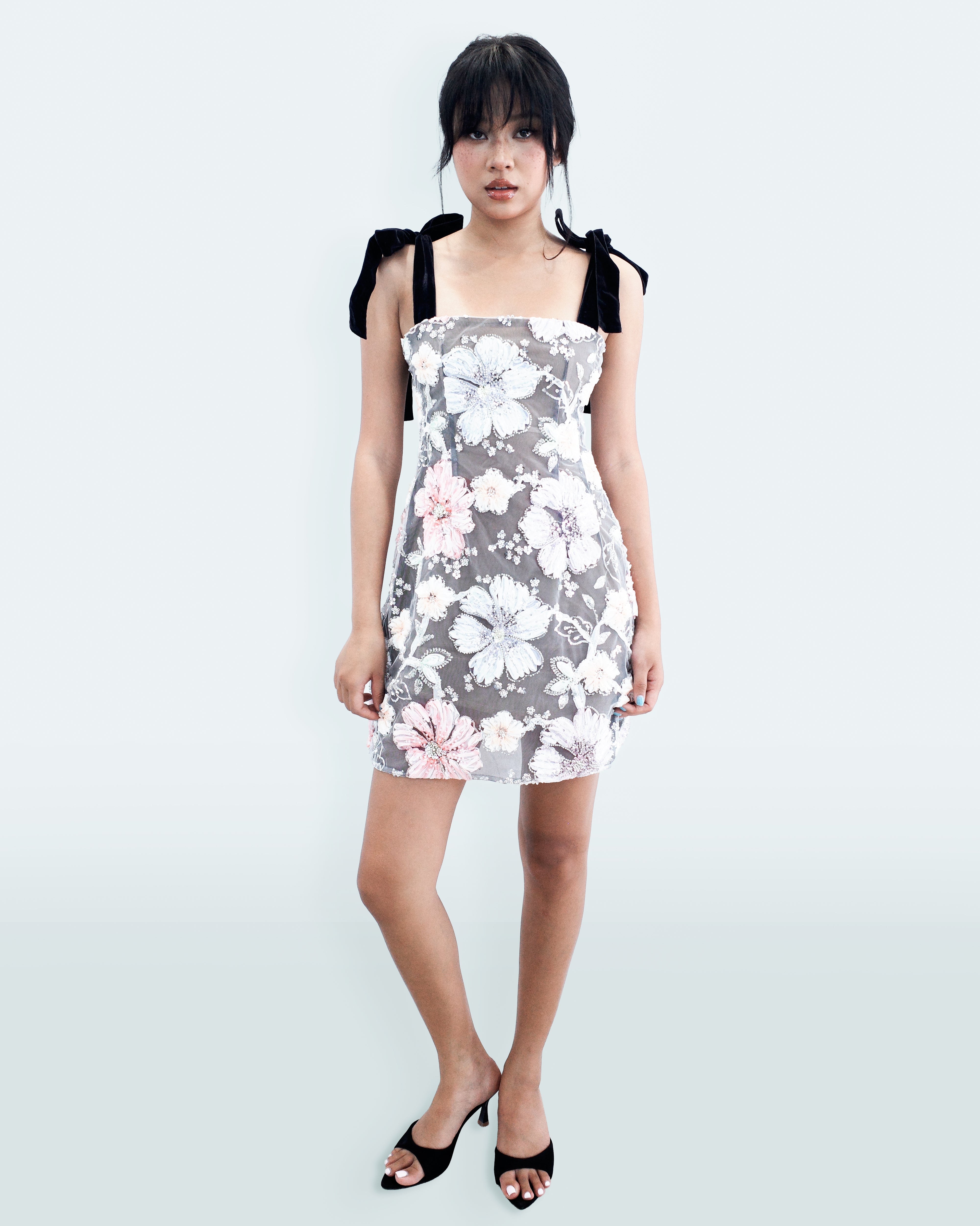 Ceci Sequin Floral Dress