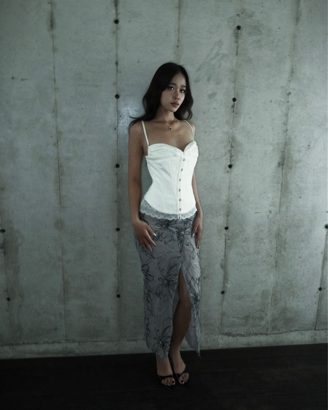 Lala Maxi Lace Floral Skirt