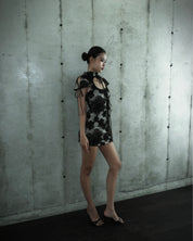 미야 레오파드 버블 스커트