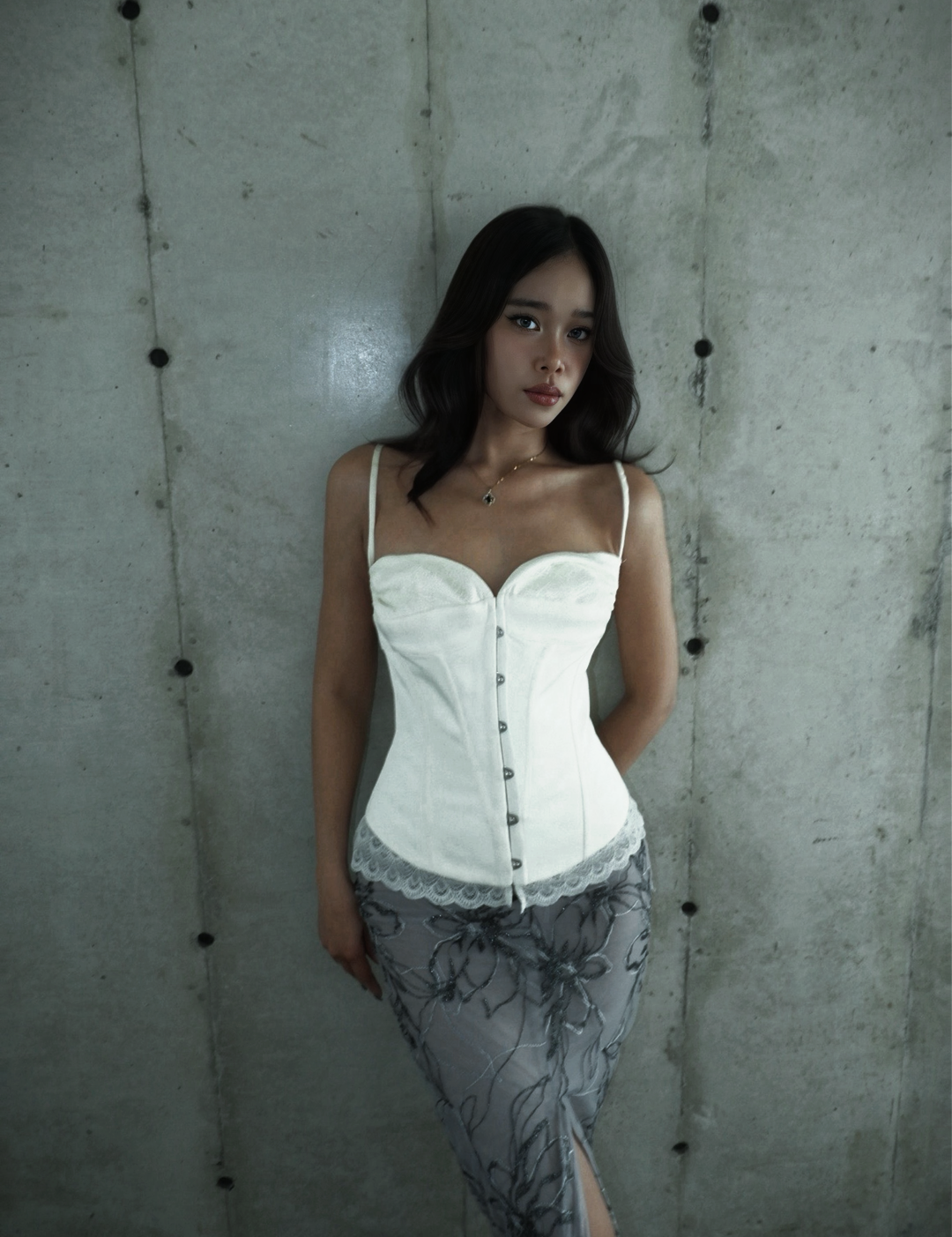 Luna Cream Corset Top