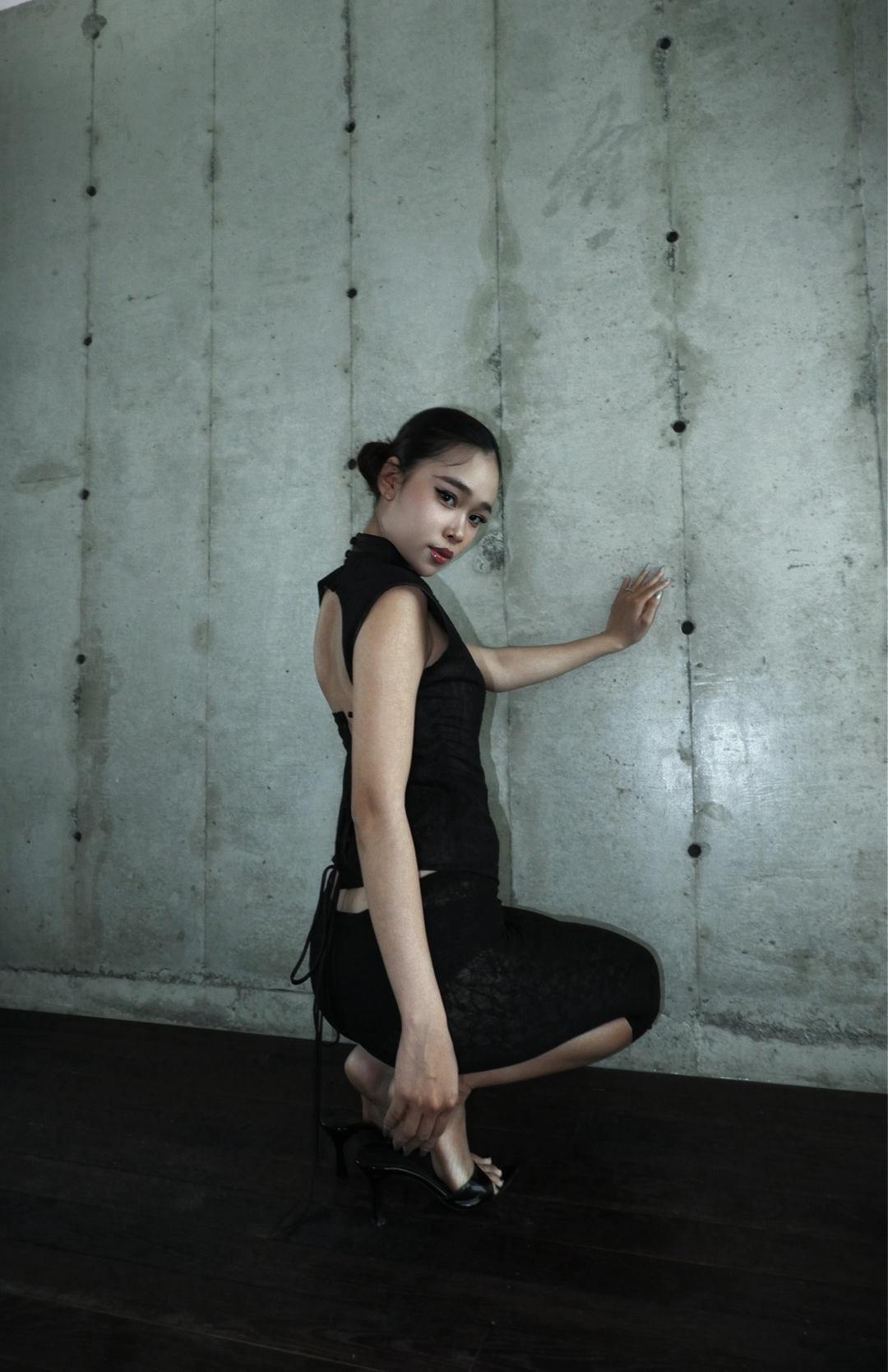 리아 레오파드 블라우스