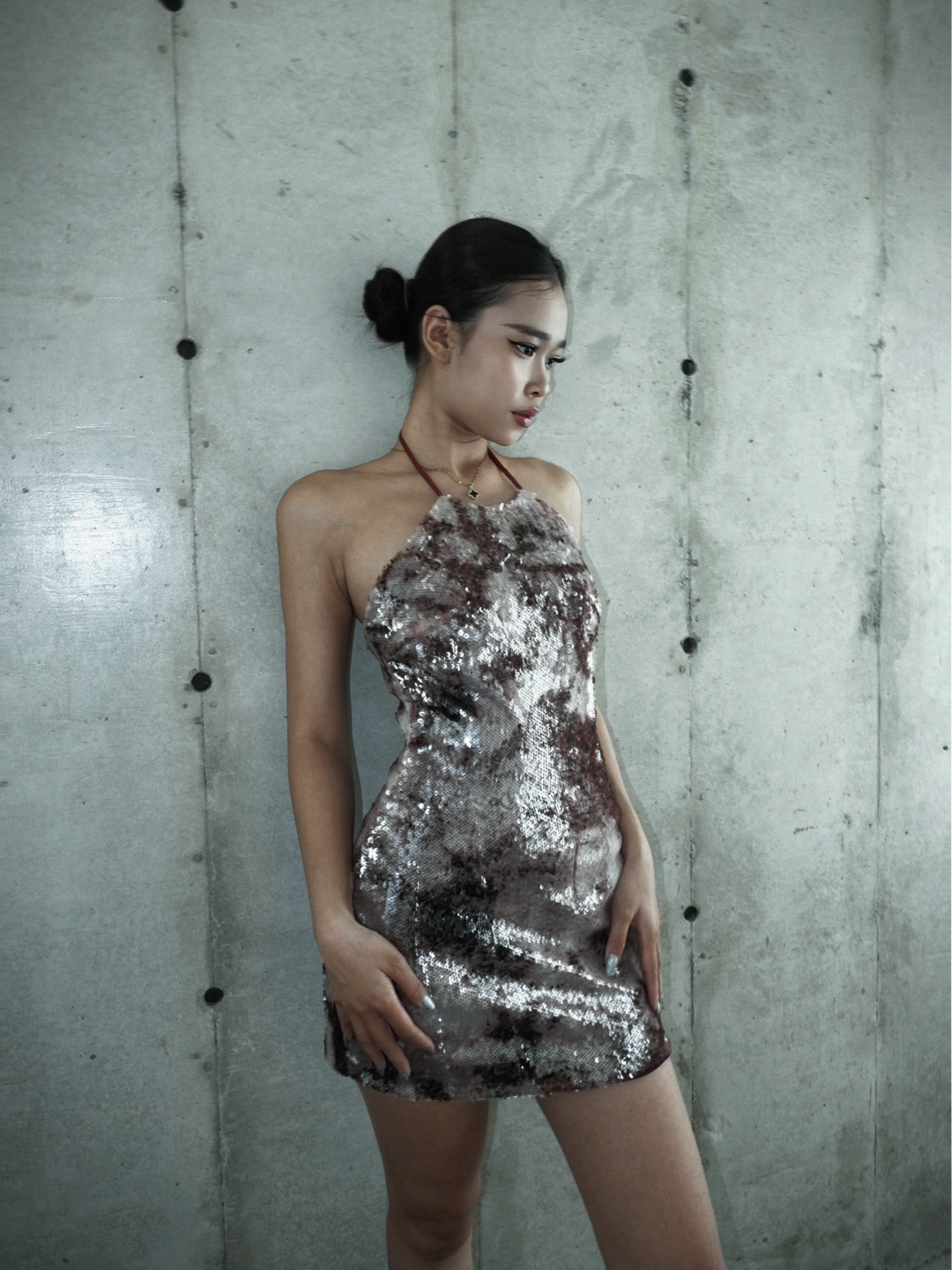 미야 레오파드 버블 스커트