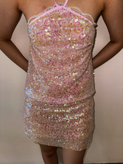 Donna Baby Pink Sequin Set